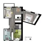 Vorschaubild: Grundriss der 3-Zimmer-Wohnung im Wohnpark Friedberg, Neuer Friedberg 15, 98527 Suhl