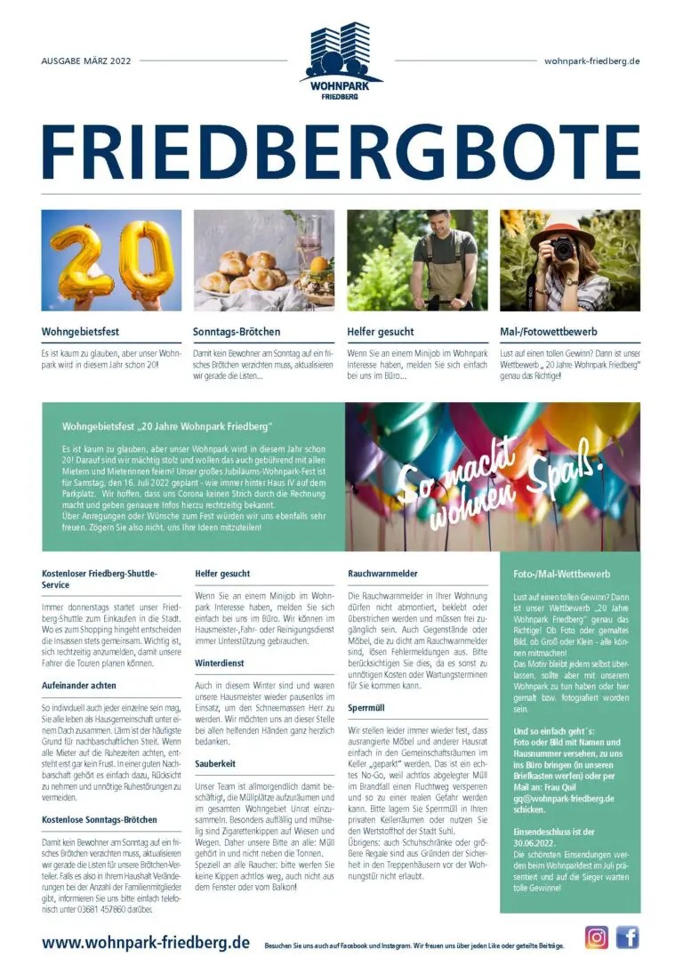 Titelseite des Friedbergboten Februar 2022
