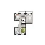 Vorschaubild: Blick in die 4-Zimmer-Wohnung im Wohnpark Friedberg, Neuer Friedberg 25, 98527 Suhl