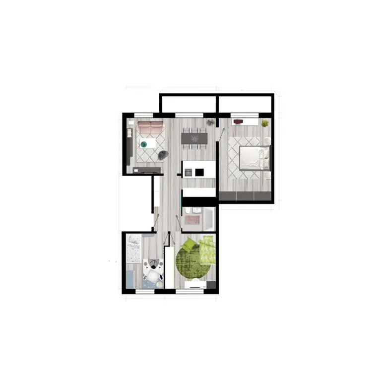 Blick in die 4-Zimmer-Wohnung im Wohnpark Friedberg, Neuer Friedberg 25, 98527 Suhl