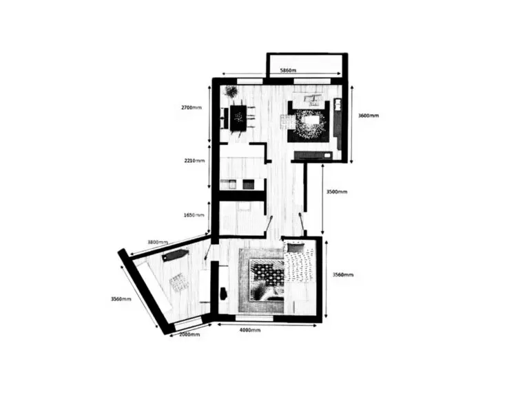 Grundriss der 3-Zimmer-Wohnung im Wohnpark Friedberg, Neuer Friedberg 28, 98527 Suhl